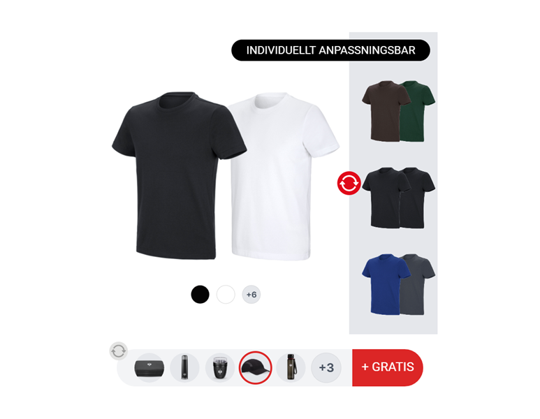 HERR-SET: 2x e.s. funktions-t-shirt poly cotton