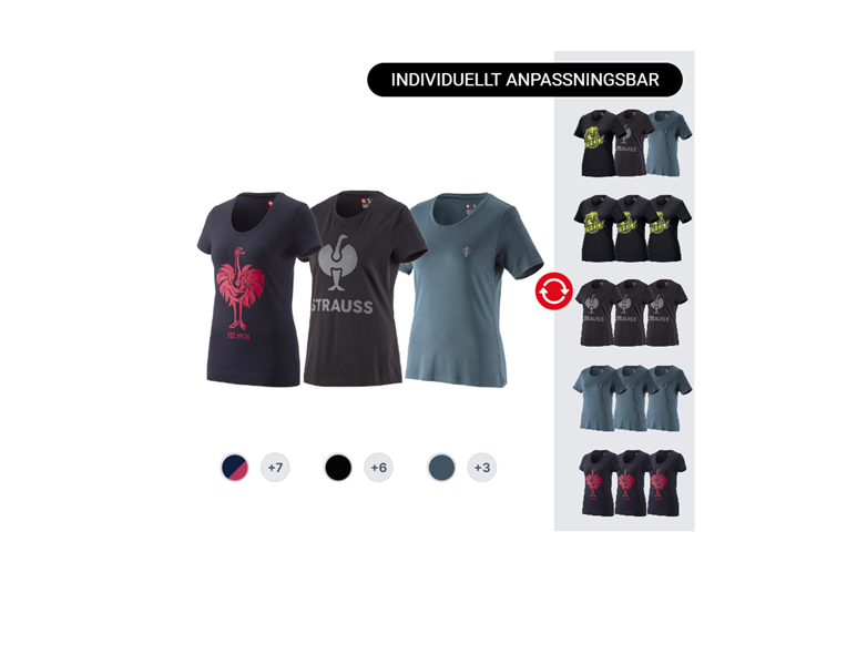 DAM-SET: 3x e.s. t-shirt