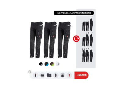 DAM-SET: 3x byxor e.s.motion 2020 + 2x extra