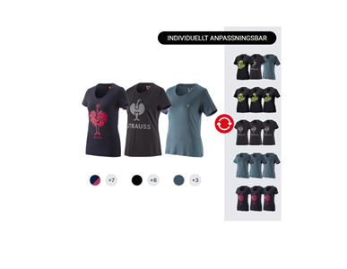 DAM-SET: 3x e.s. t-shirt