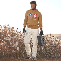 Vy 3, NFL Hoodie cotton, mandelbrun