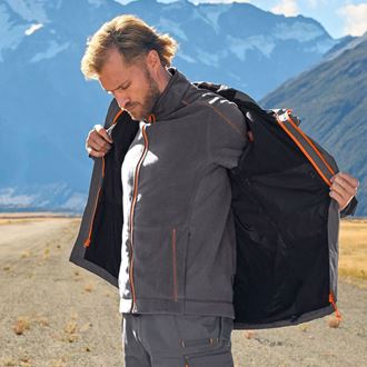 View 3, 3 in 1 functional jacket e.s.​motion 2020, men's, anthracite/high-vis orange