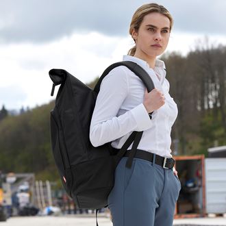 Vy 3, Rolltop-ryggsäck e.s.​work&travel, svart