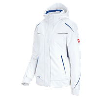 Huvudvy, Vinter&shy; softshell&shy;jacka e.s.​motion 2020, dam, vit/gentianablå