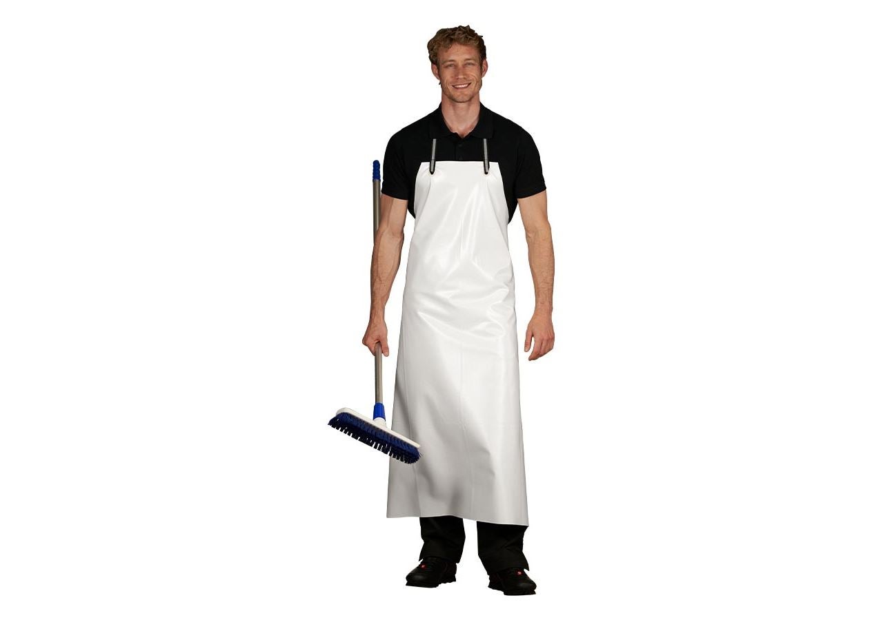 Aprons: Rubber Apron, white + white