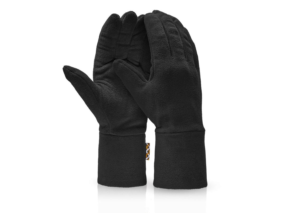 Textil: e.s. FIBERTWIN® microfleece handskar + svart