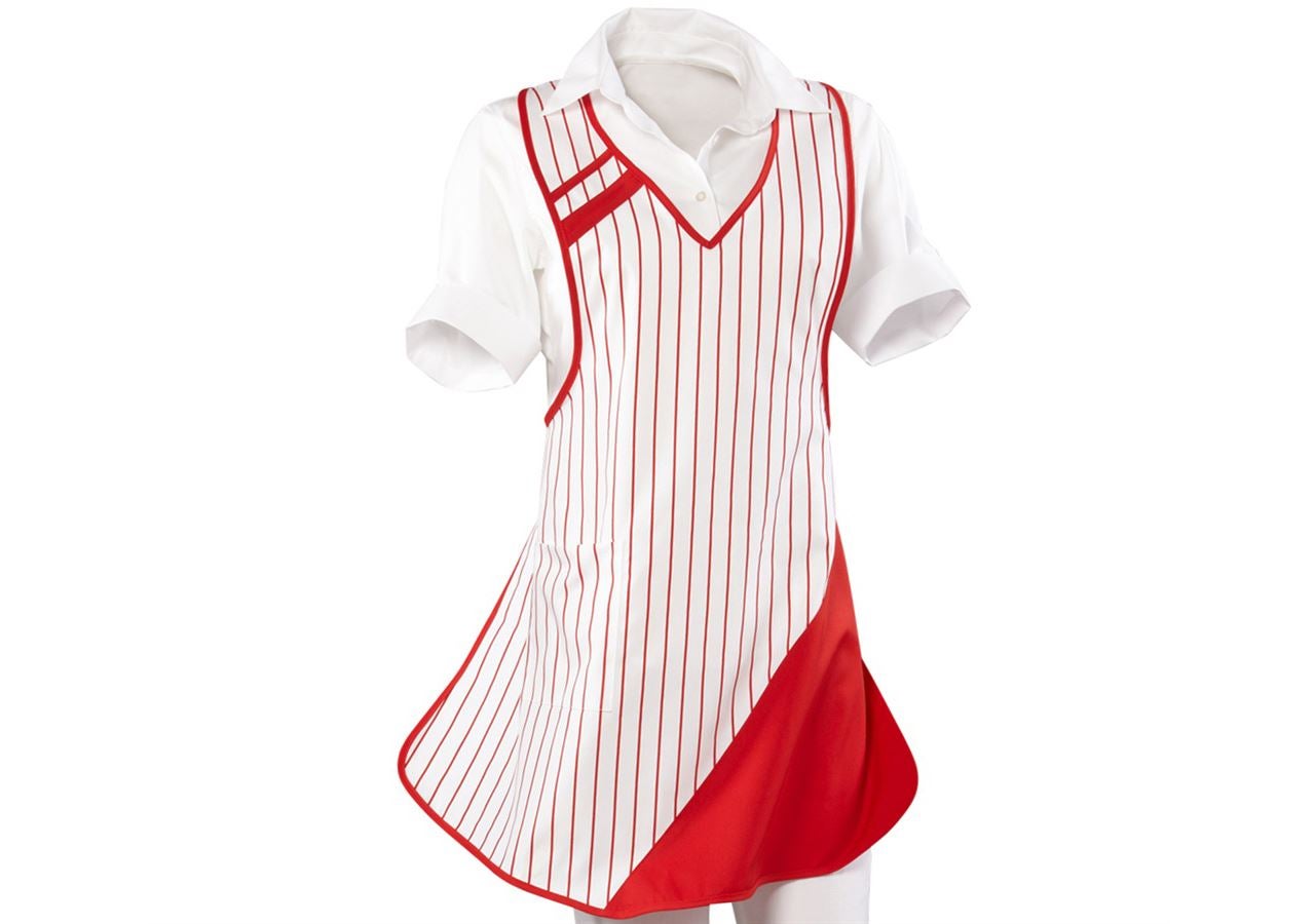 Aprons: Ladies' apron Ariane + white/red