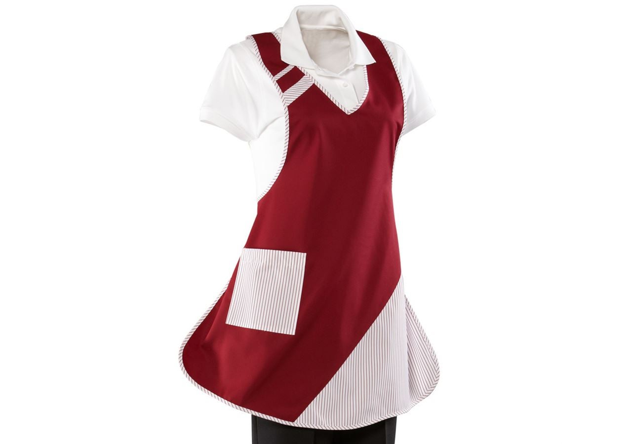 Aprons: Bib Apron Britta + bordeaux/white