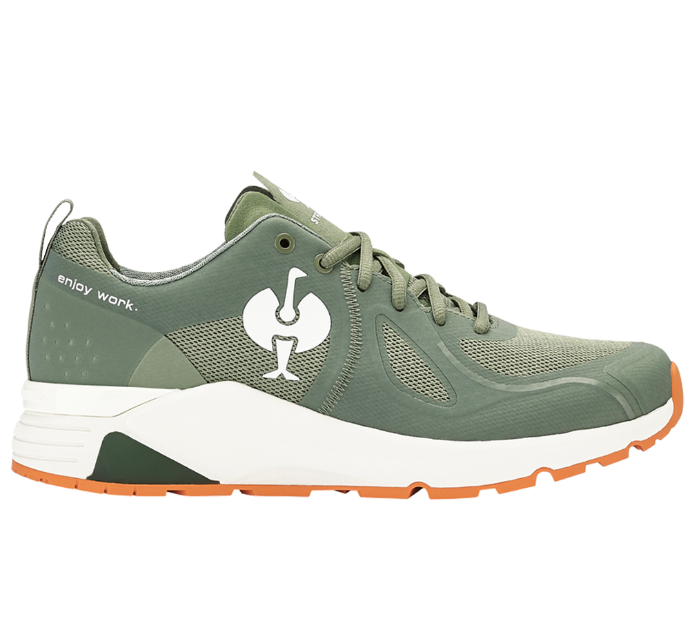 O1: O1 arbetsskor e.s. Chete + blekgrön/pumpaorange