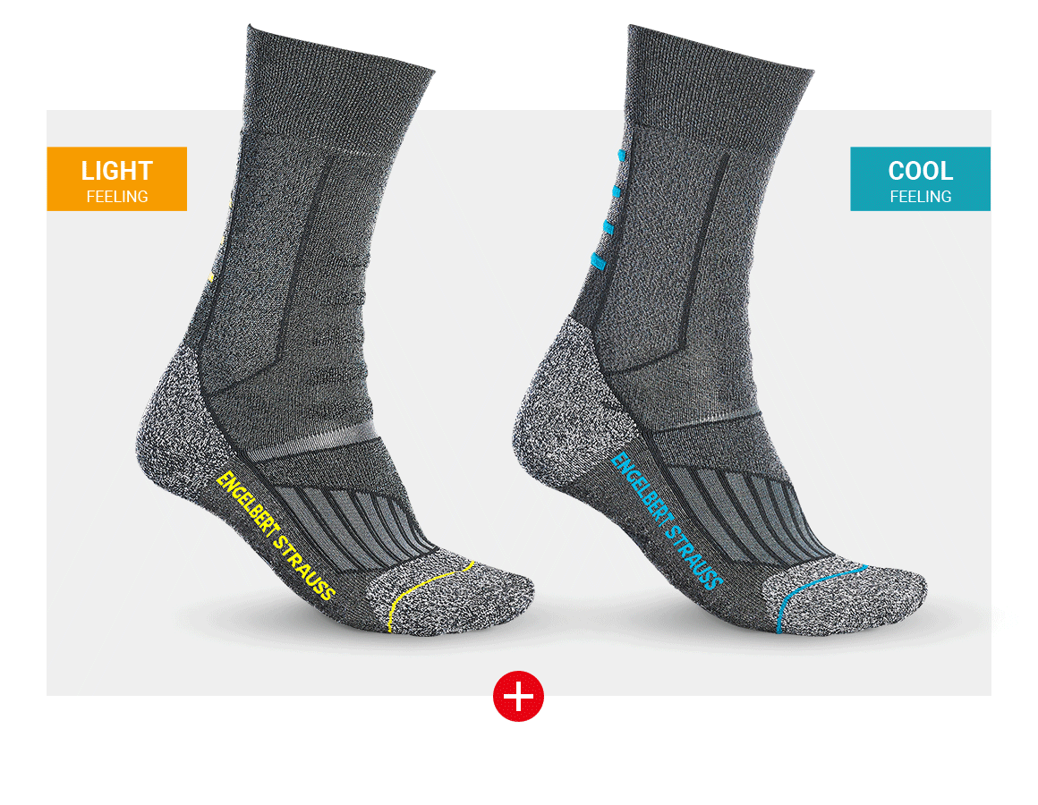 Kläder: Sockor test set e.s. Allround + mörkgrå melange