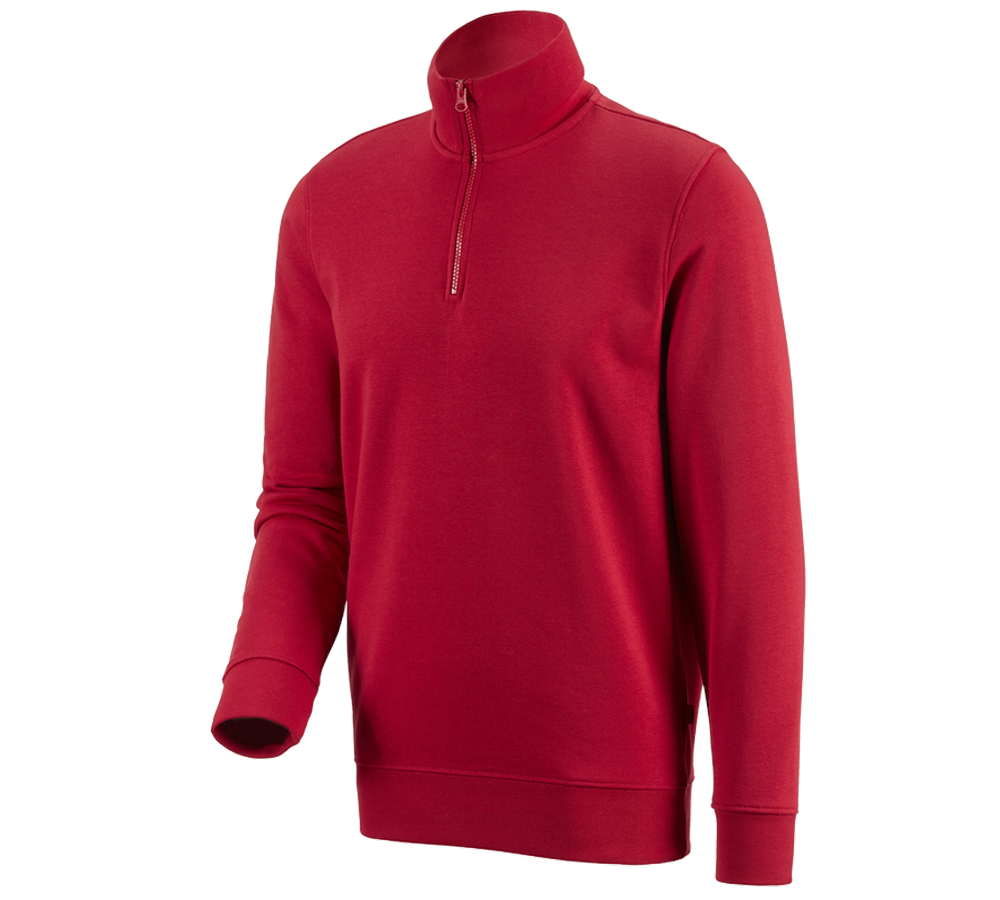 Shirts, Pullover & more: e.s. ZIP-sweatshirt poly cotton + red