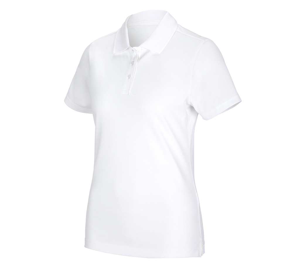 Shirts, Pullover & more: e.s. Functional polo shirt poly cotton, ladies' + white