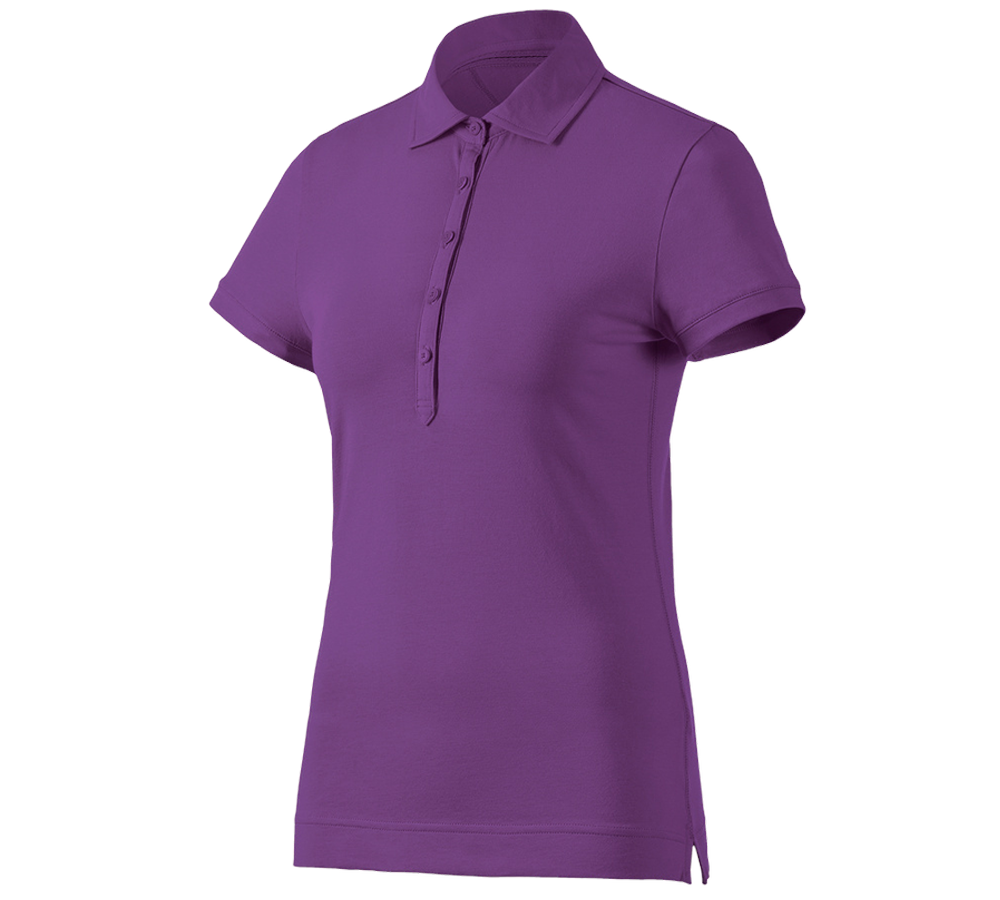 Shirts, Pullover & more: e.s. Polo shirt cotton stretch, ladies' + violet