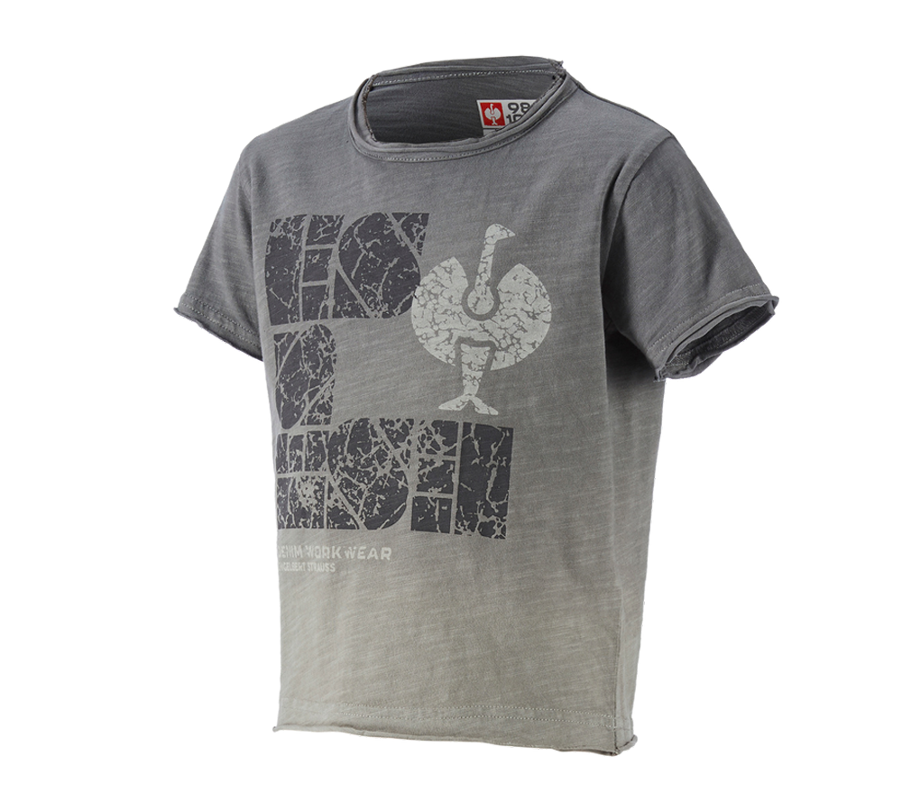 Överdelar: e.s. T-Shirt denim workwear, barn + granit vintage