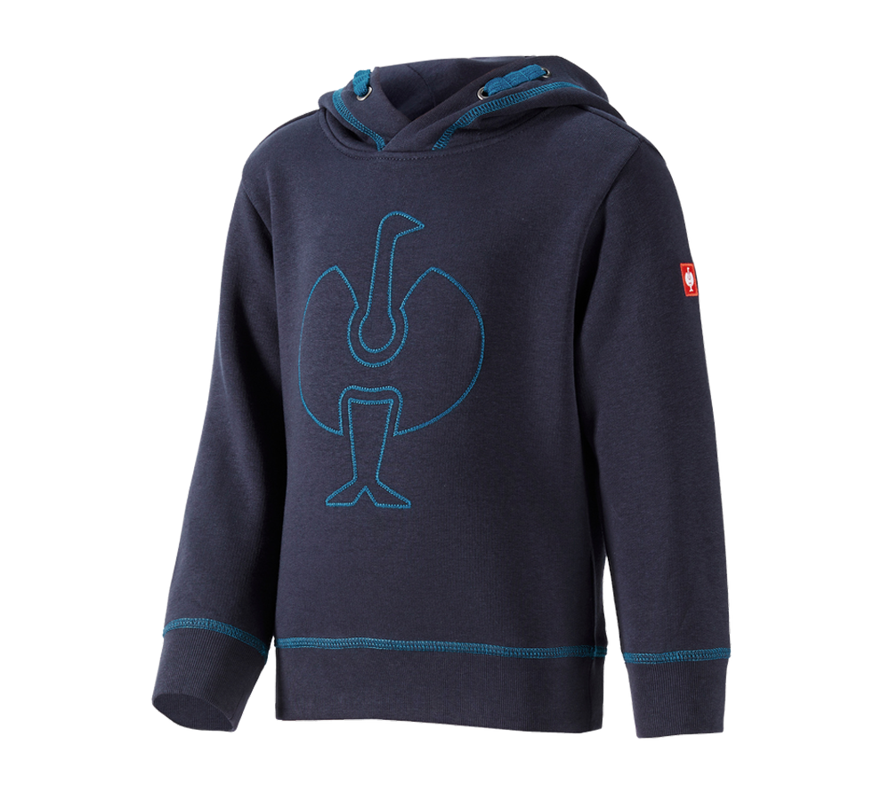 Överdelar: Hoody-Sweatshirt e.s.motion 2020, barn + mörkblå/atoll