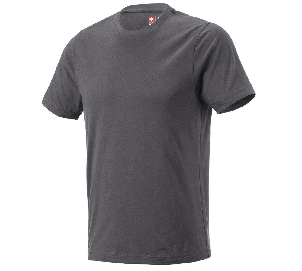 Shirts, Pullover & more: e.s. T-shirt cotton, slim fit + anthracite