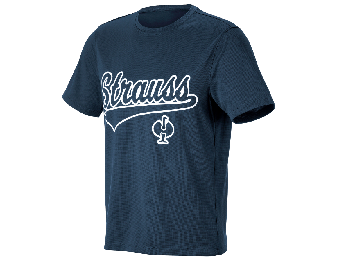 Överdelar: e.s. funktions-t-shirt Strauss + atlantblå