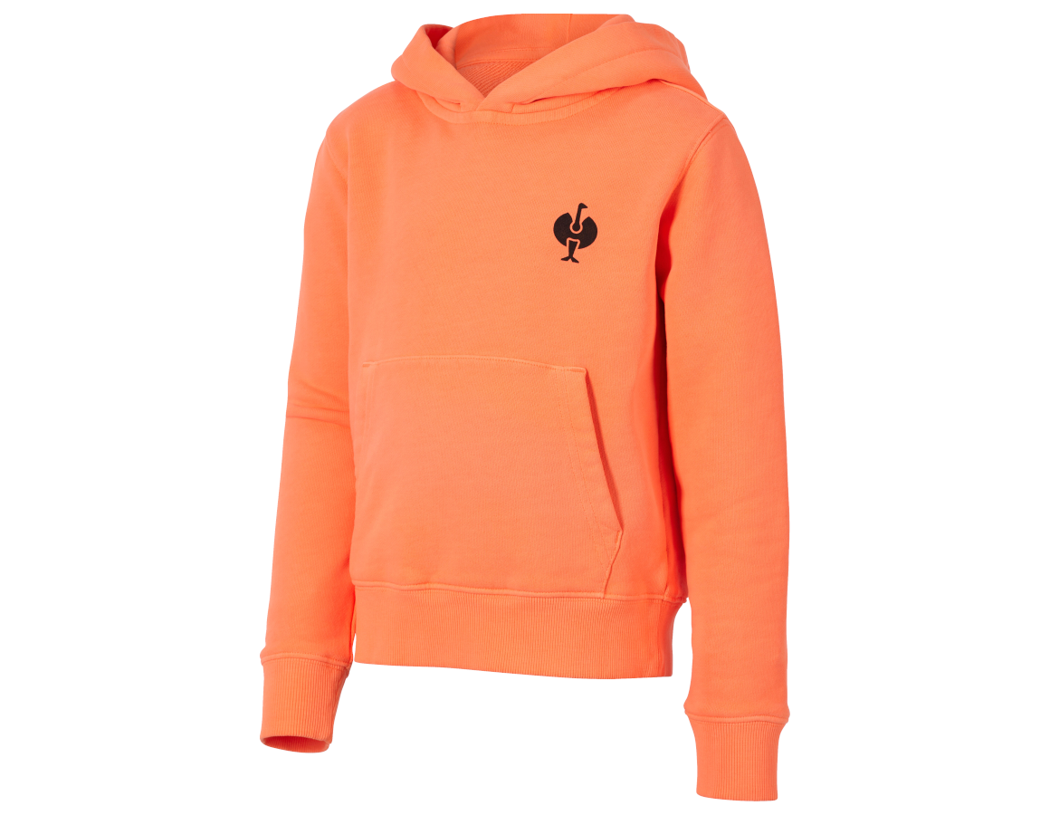 Överdelar: e.s. Hoody-Sweatshirt neon, barn + neonorange vintage