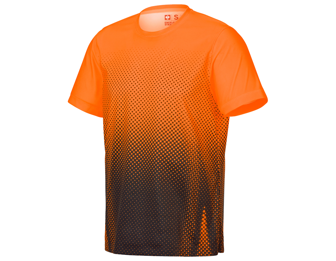 Shirts, Pullover & more: Functional t-shirt e.s.t:aktik + high-vis orange/black