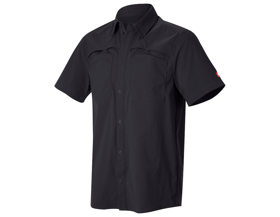 Shirts, Pullover & more: Work shirt e.s.t:aktik, short sleeved + black