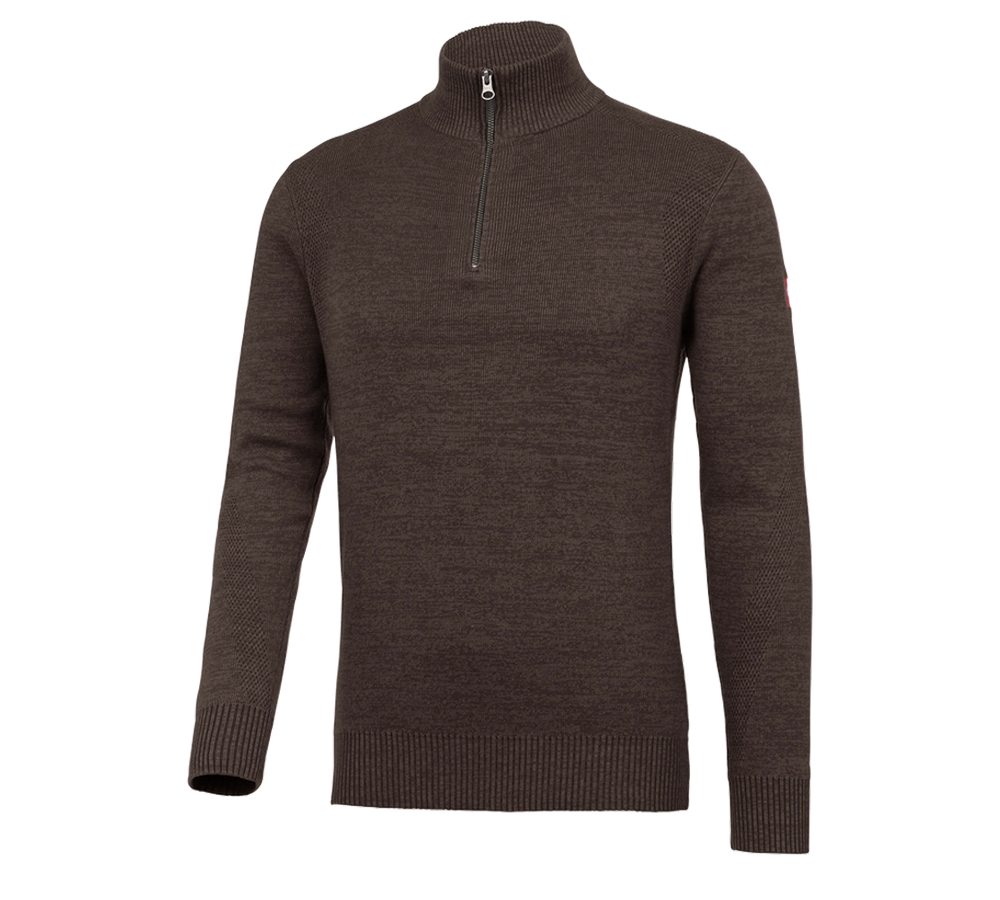 Shirts, Pullover & more: e.s. Knitted troyer + bark melange