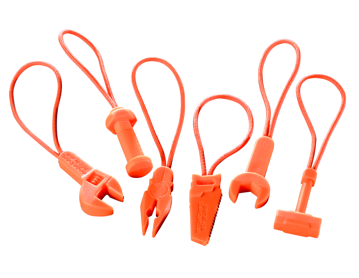 Accessories: Zip puller set e.s.motion 2020 + high-vis orange