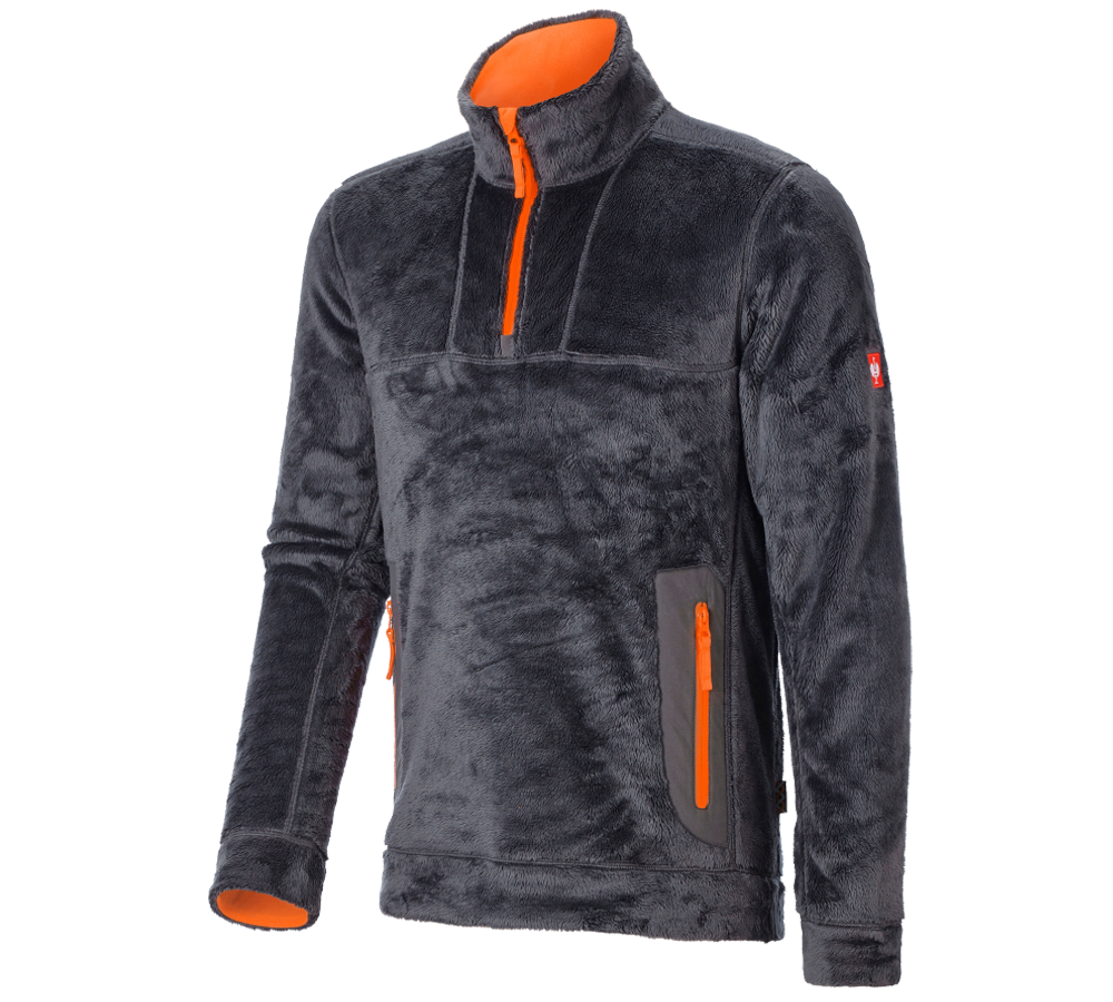 Troyertröja Highloft e s motion 2020 antracit/varselorange Strauss