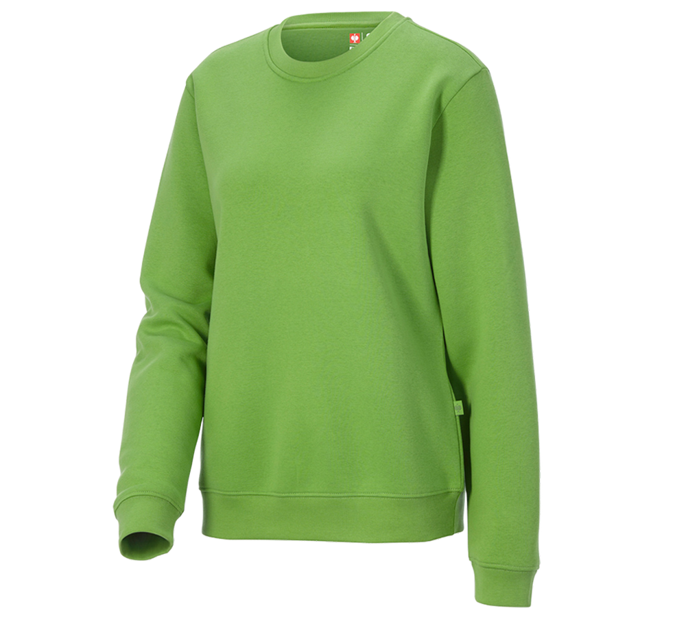 Överdelar: e.s. Sweatshirt poly cotton, dam + sjögrön