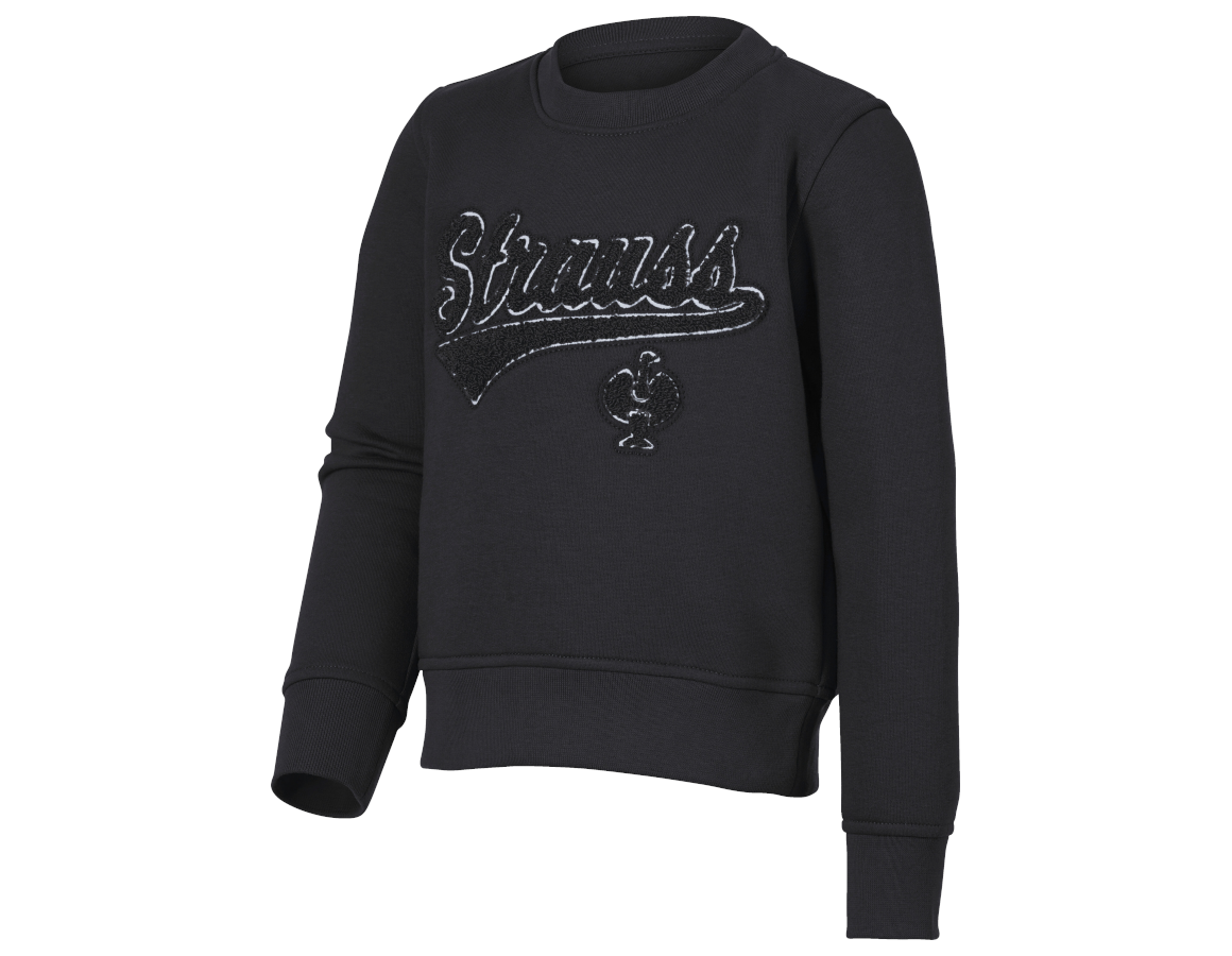 Sweatshirt e s e:pic barn svart Strauss