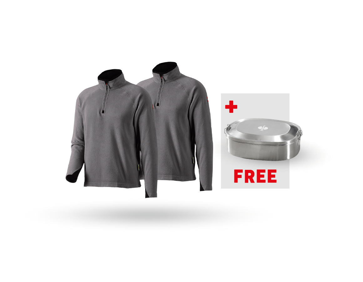 Clothing: SET: 2x Microfleece troyer dryplexx® micro + anthracite