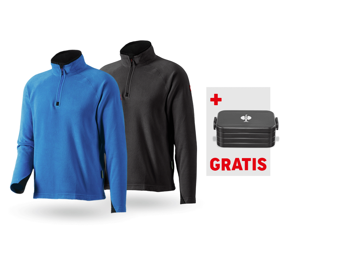 Överdelar: SET: 2x Microfleecetroyertröja dryplexx® micro + gentianablå