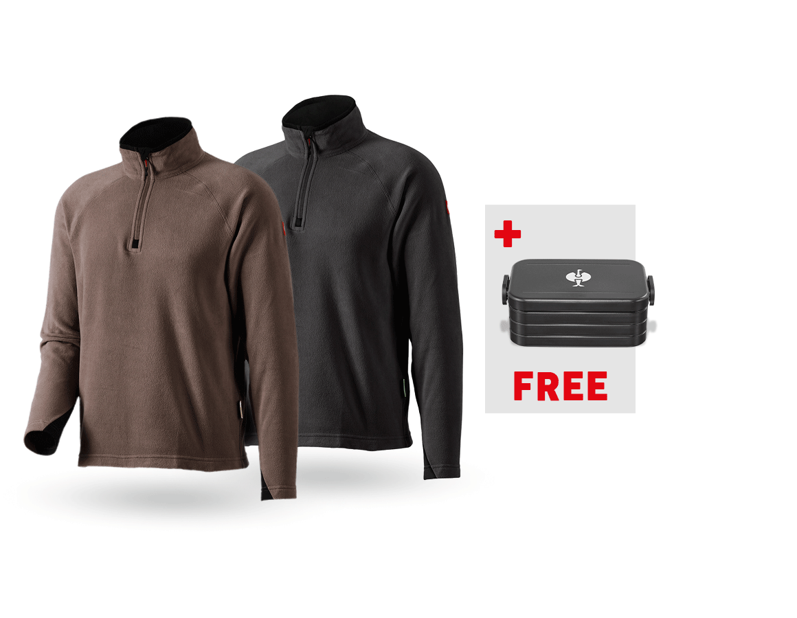 Large gifts: SET: 2x Microfleece troyer dryplexx® micro + chestnut
