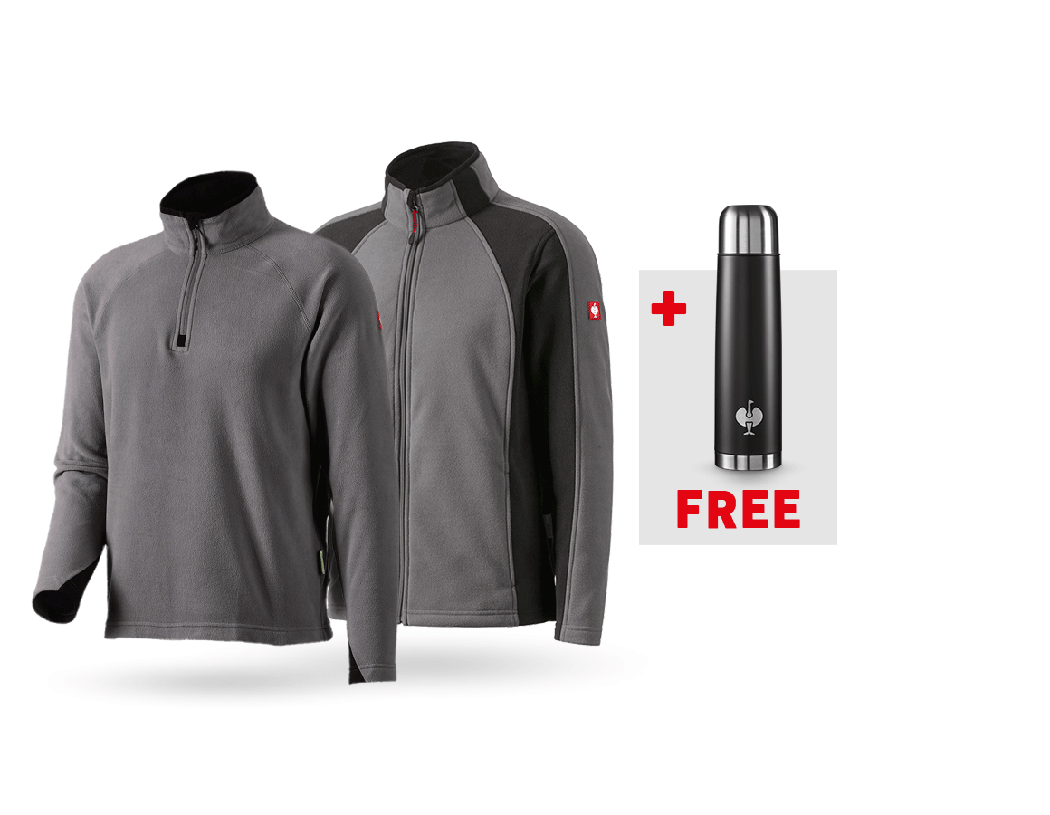 Clothing: SET: Microfleece jacket + troyer dryplexx® micro + anthracite/black