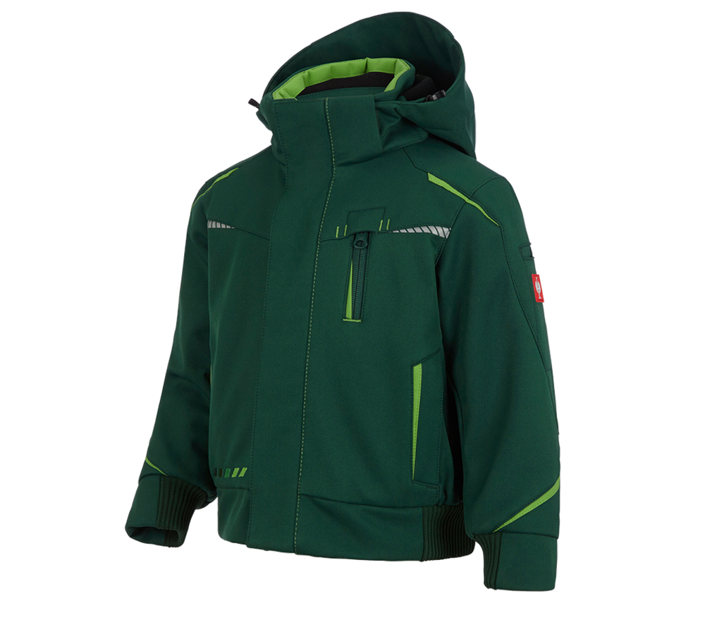 Jackets: Winter softshell jacket e.s.motion 2020,children's + green/seagreen