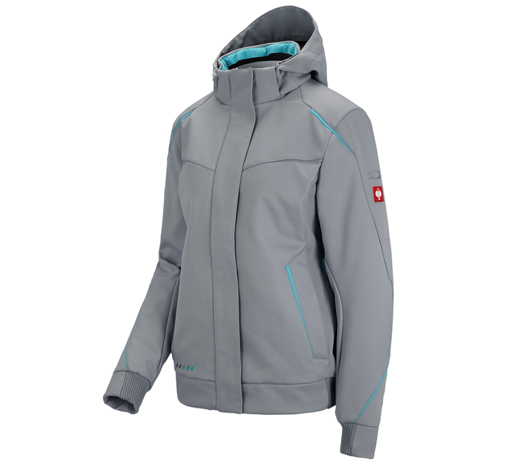 Arbetsjackor: Vinter softshelljacka e.s.motion 2020, dam + platina/capri