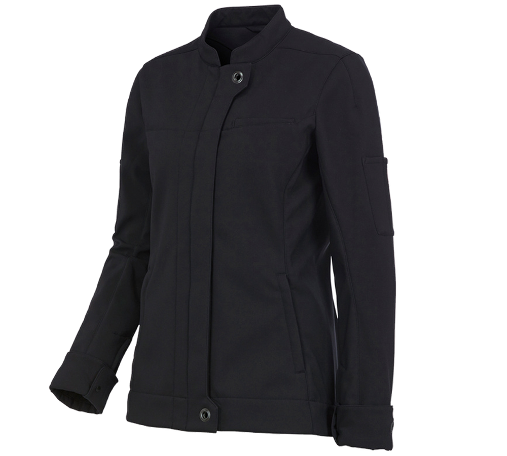 Work Jackets: Softshell jacket e.s.fusion, ladies' + black