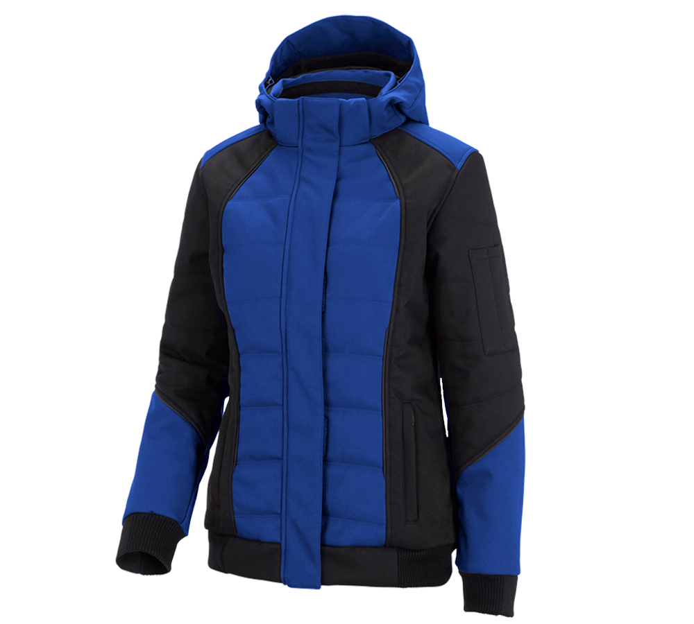 Work Jackets: Winter softshell jacket e.s.vision, ladies' + royalblue/black