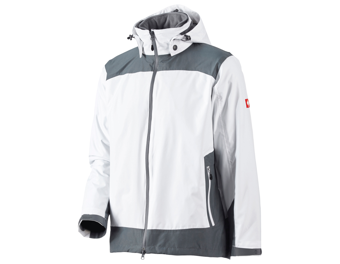 Work Jackets: e.s. 3 in 1 functional jacket, men + white/grey