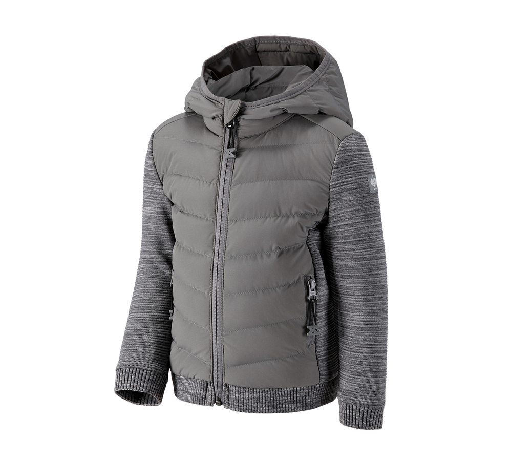 Jackor: Hybrid huvjacka kofta e.s.motion ten,barn + granit melange