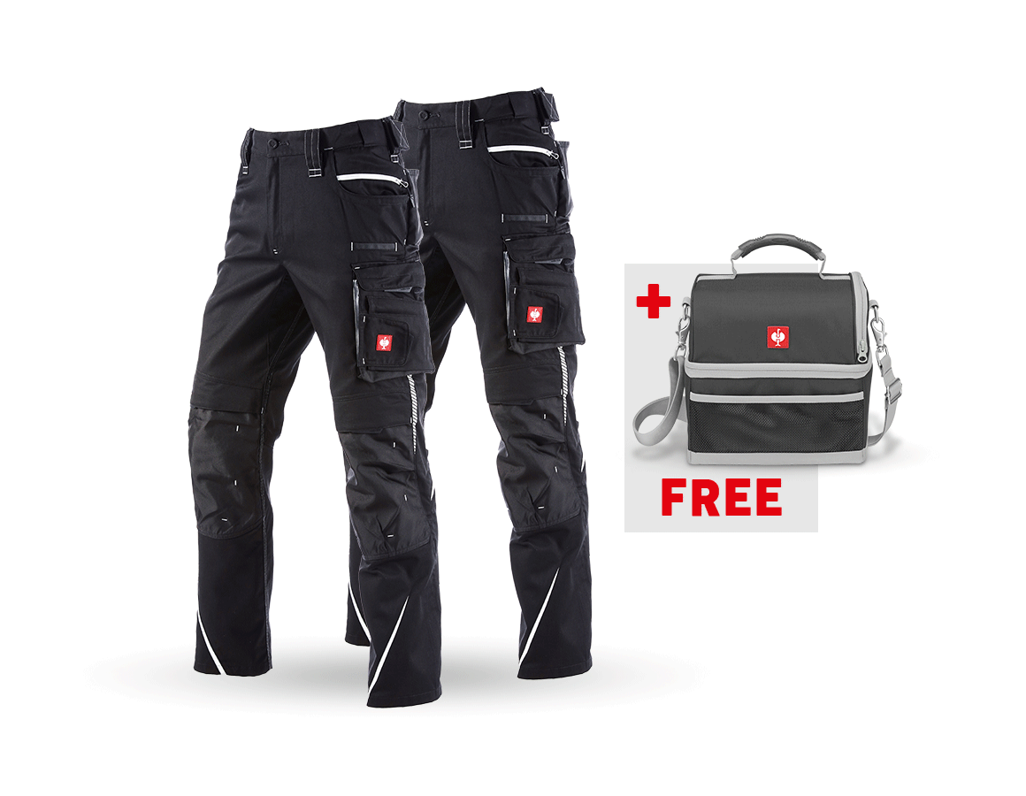 Clothing: SET: Trousers + Winter trousers e.s.motion 2020 + black/platinum