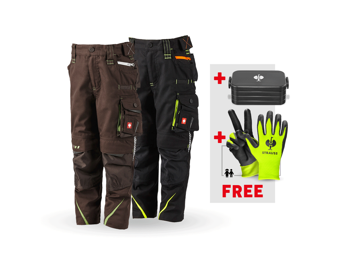 Clothing sets: SET: 2x children’s trousers e.s.motion 2020 + chestnut/seagreen