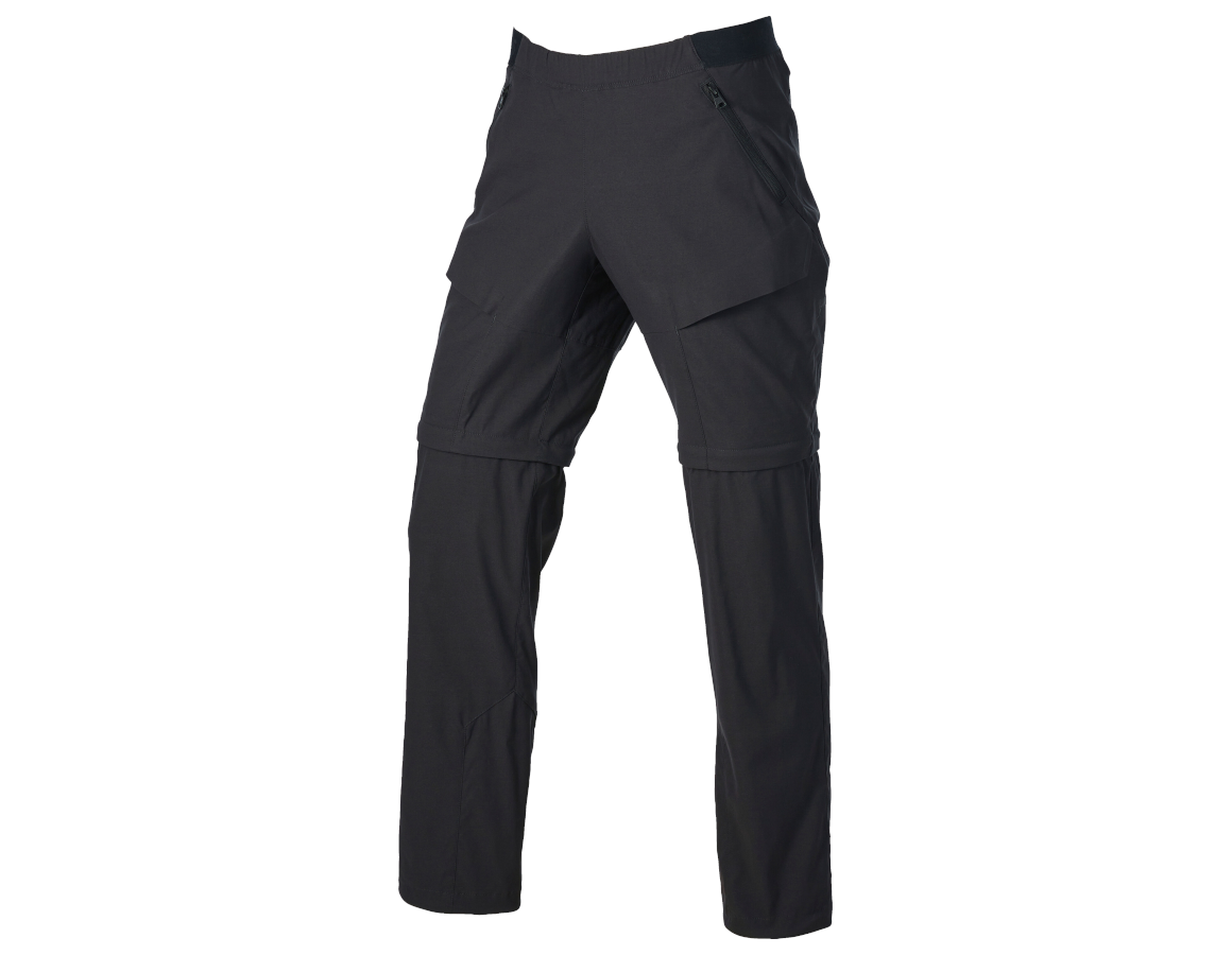 Work Trousers: Zip-off functional trousers e.s.trail + black