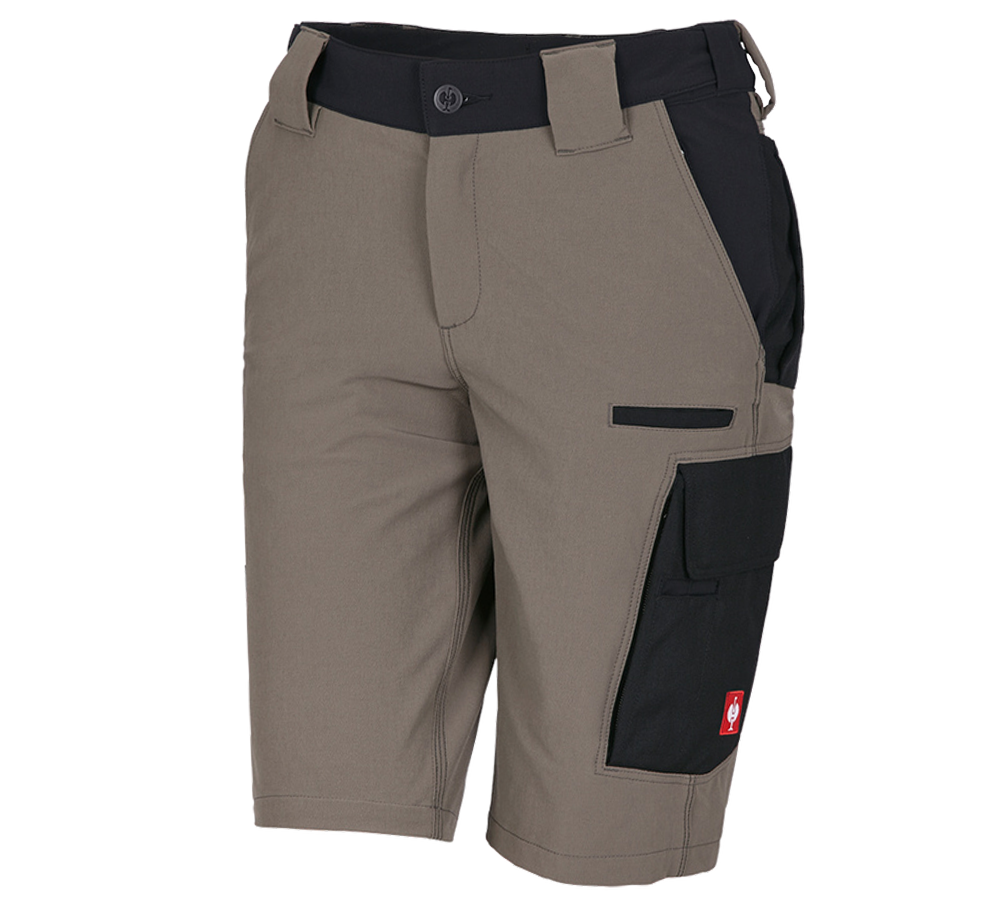 Work Trousers: Functional short e.s.dynashield, ladies' + stone/black