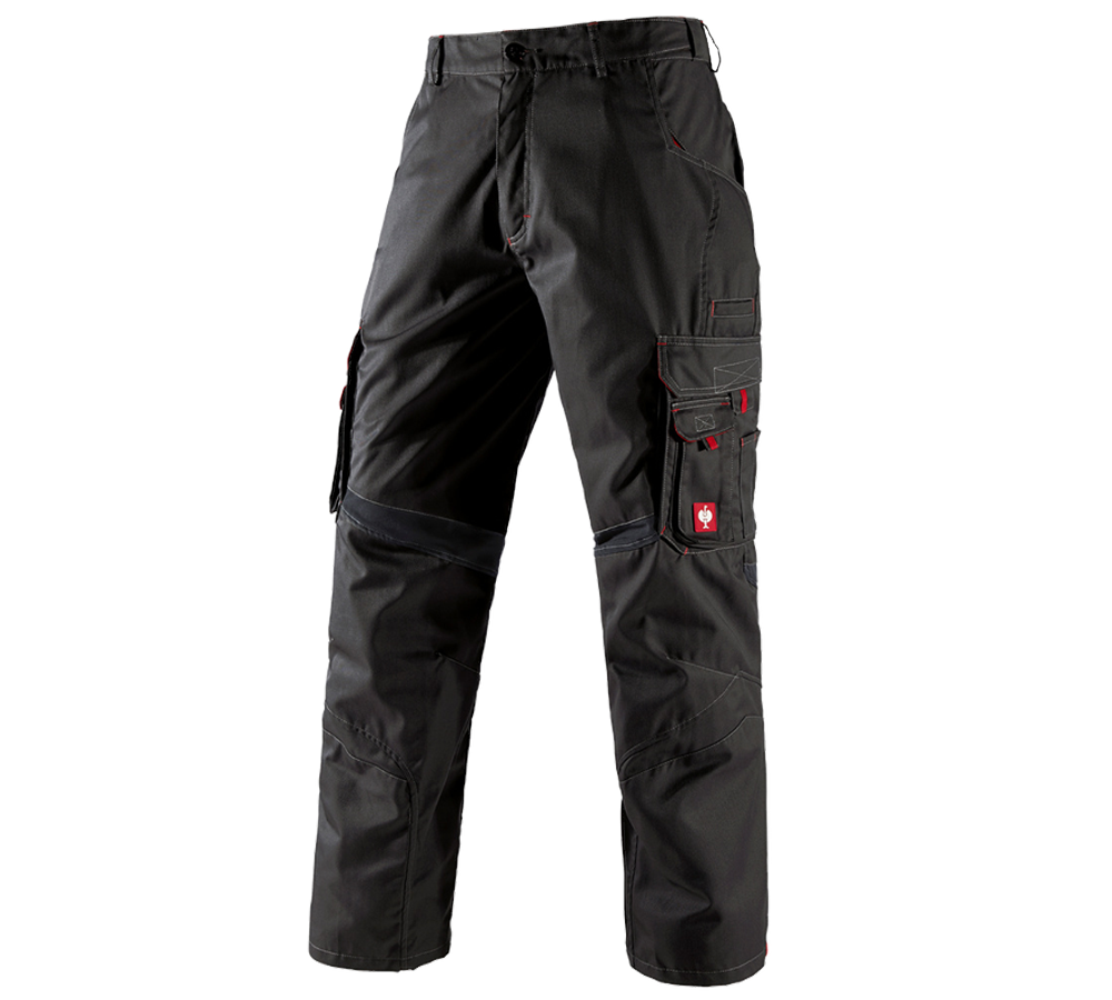 Work Trousers: Trousers e.s.akzent + black/red