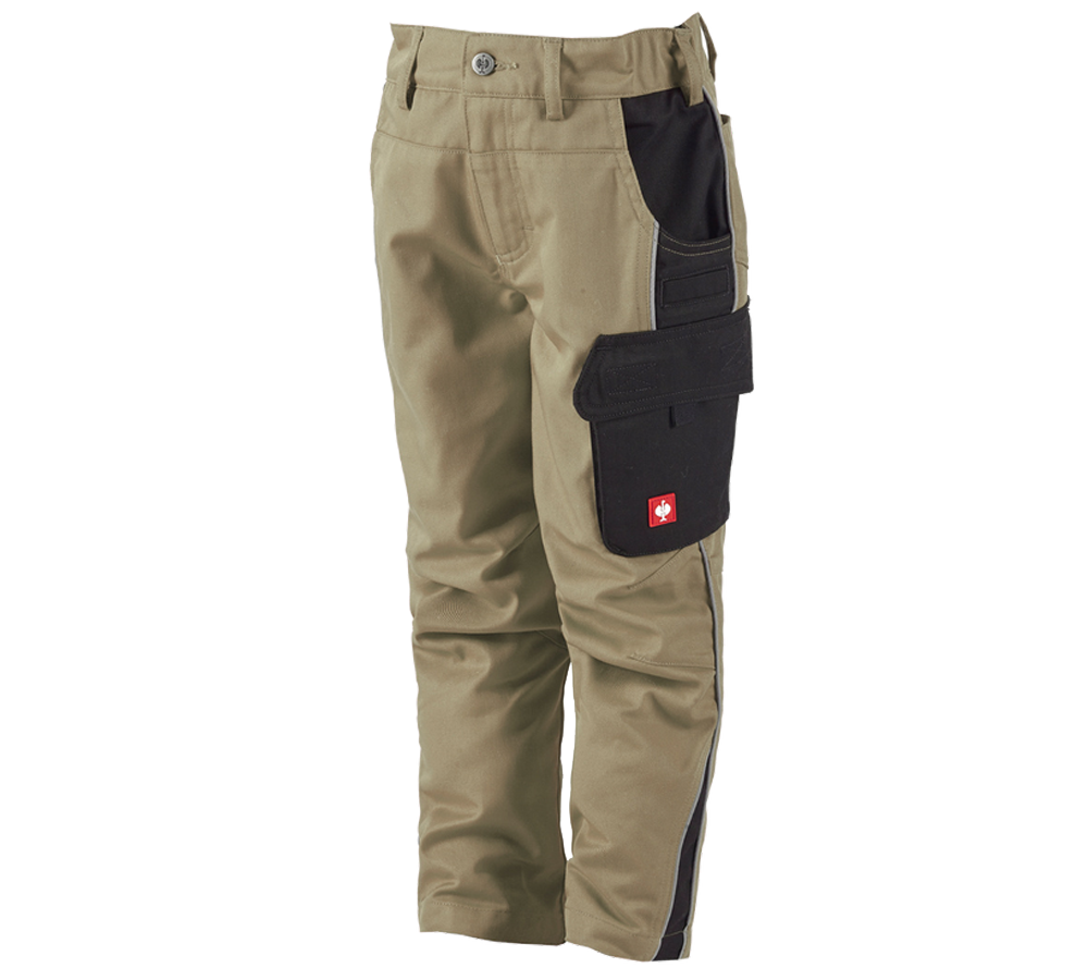 Trousers: Children's trousers e.s.active + khaki/black