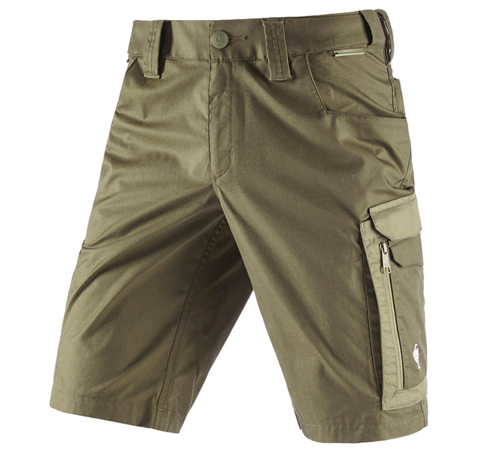 Arbetsbyxor: Shorts e.s.concrete light + slamgrön/stipagrön