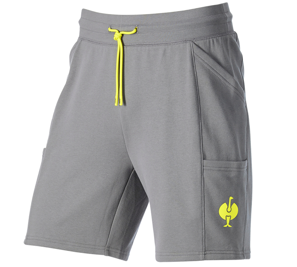 Accessories: Sweat short light e.s.trail + basaltgrey/acid yellow