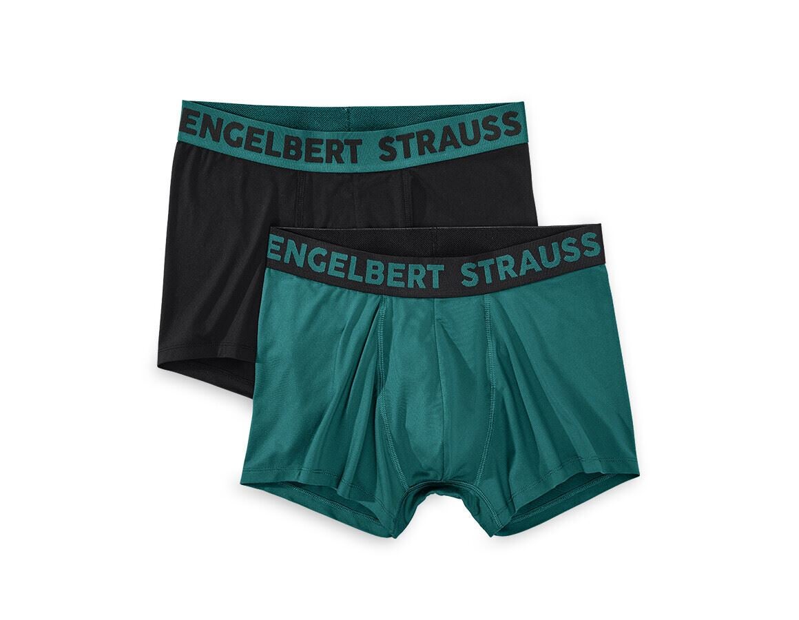 Clothing: e.s. poly stretch pants, pack of 2 + black/emeraldgreen+emeraldgreen/black