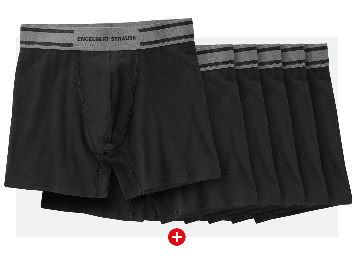 Månadens erbjudande: SET: 6x e.s. cotton stretch långkalsonger + svart/cement