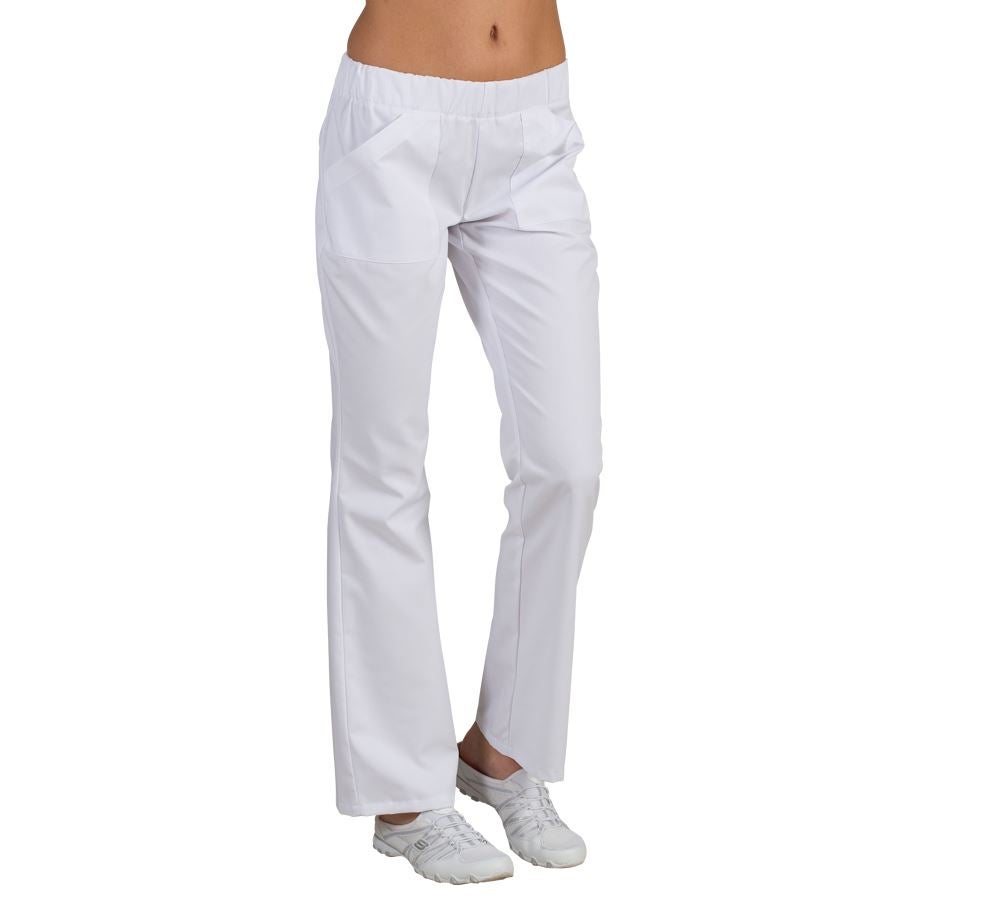 Work Trousers: Ladies' Trousers Melanie + white